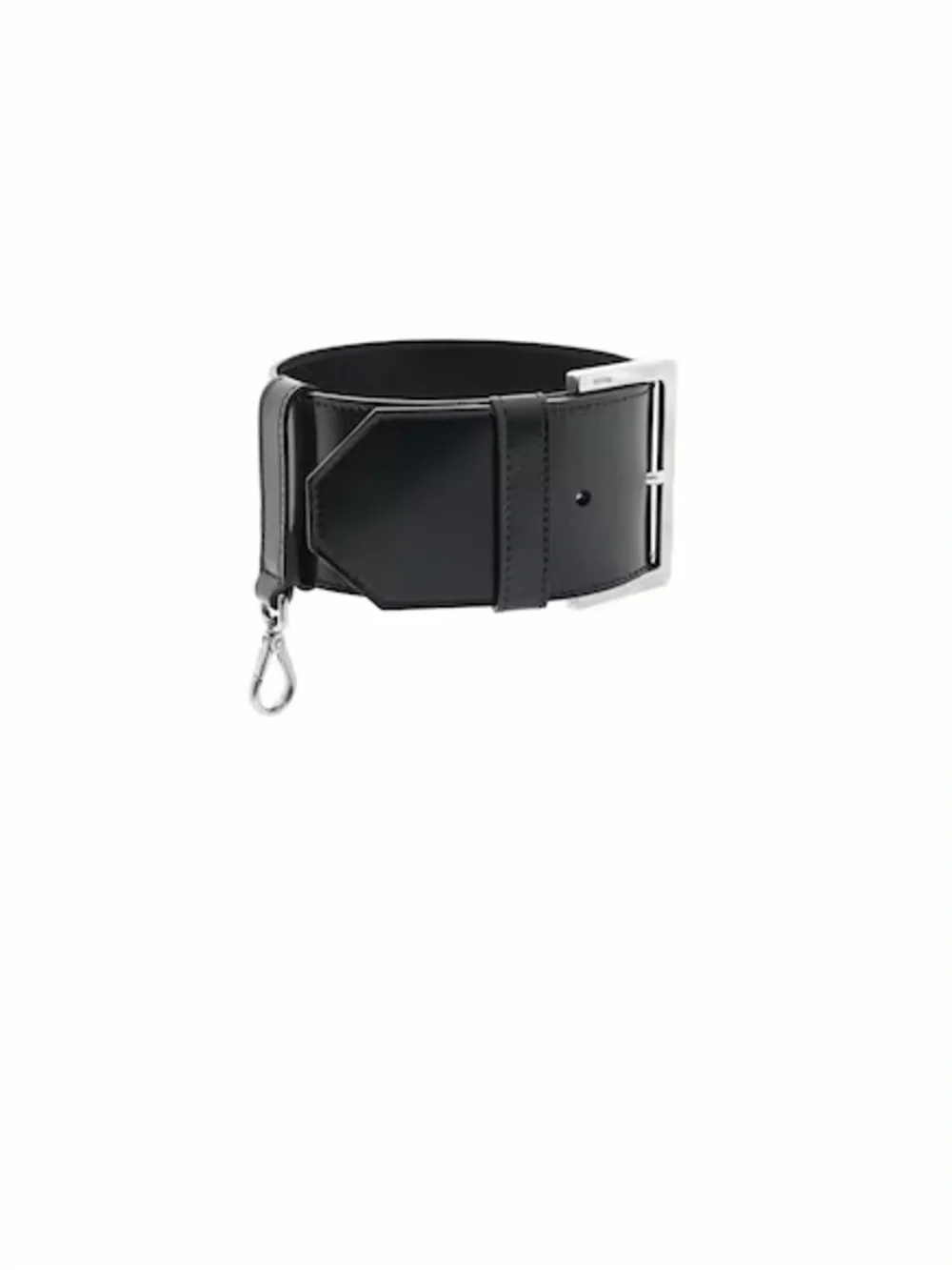 Prada Black Leather Wrist Strap Choker Belt Dog Collar - Picture 1 of 13